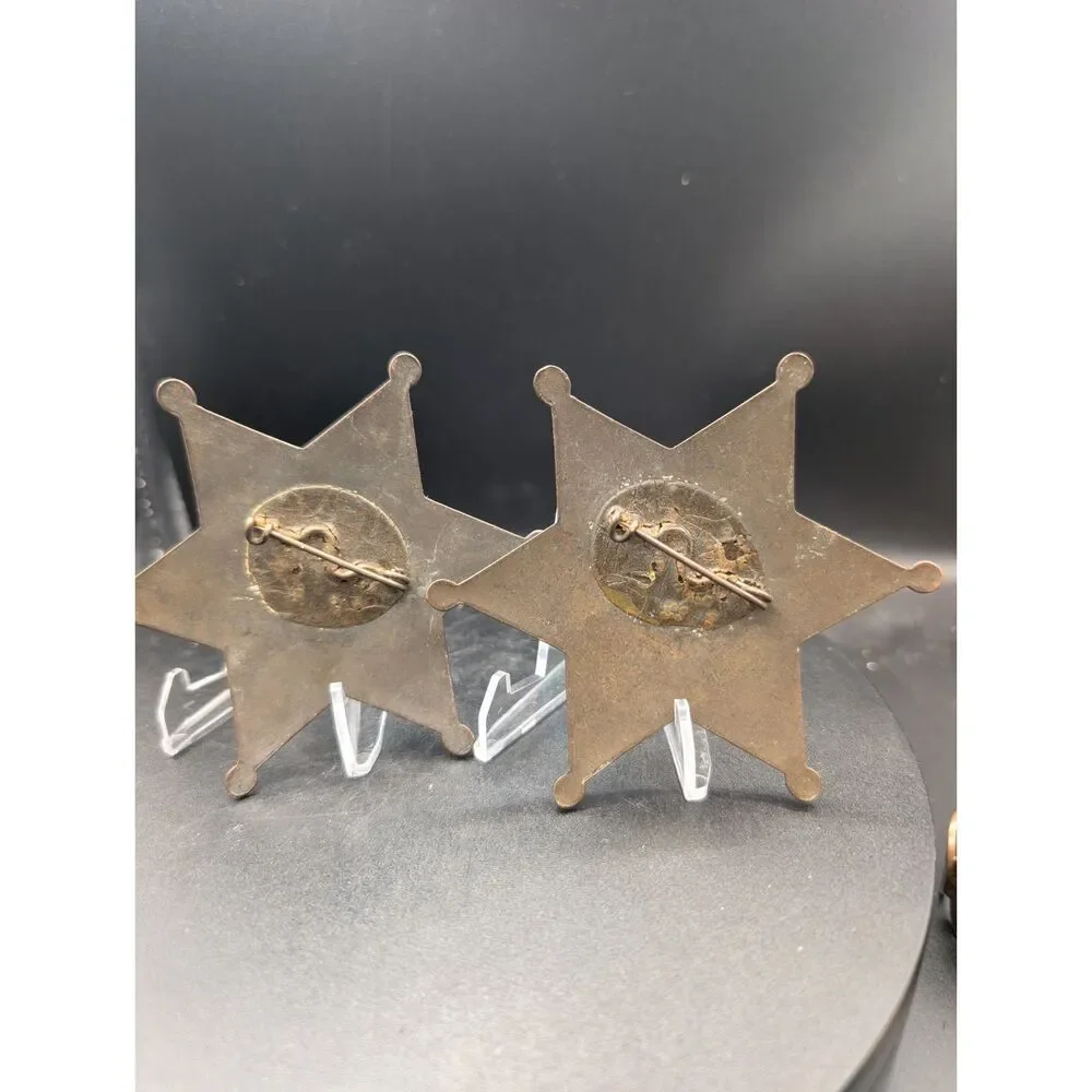Vintage Sheriff & U.S. Deputy Marshal Badges – Star Style – Set of 2